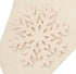 Cream Tacked Snowflake Christmas Stocking in Wool - ARCADIA HOME
